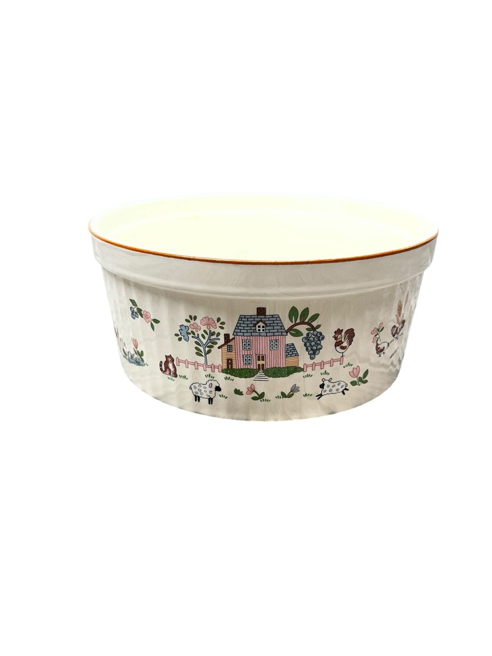 Jamestown China Country Home Stoneware Heartland Souffle Dish 2 Quart